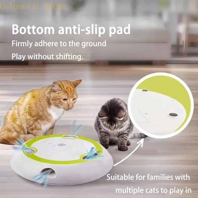 Nteractive Cat Toys with Automatic Feather Mice & No Touch Sensor Required