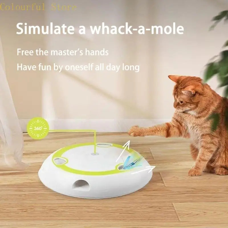 Nteractive Cat Toys with Automatic Feather Mice & No Touch Sensor Required