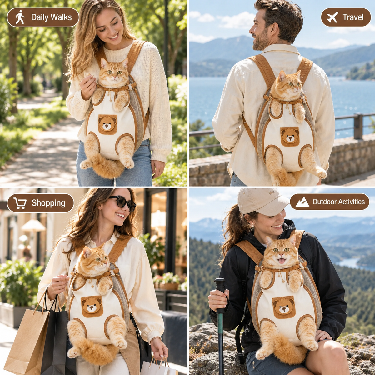 PawlyCozy™ Pet Carrier Backpack