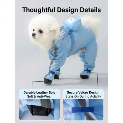 All-in-One Dog Raincoat with Boots