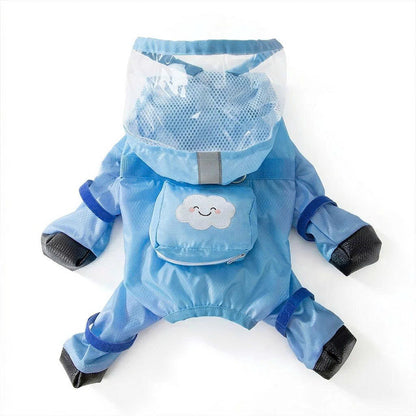 All-in-One Dog Raincoat with Boots