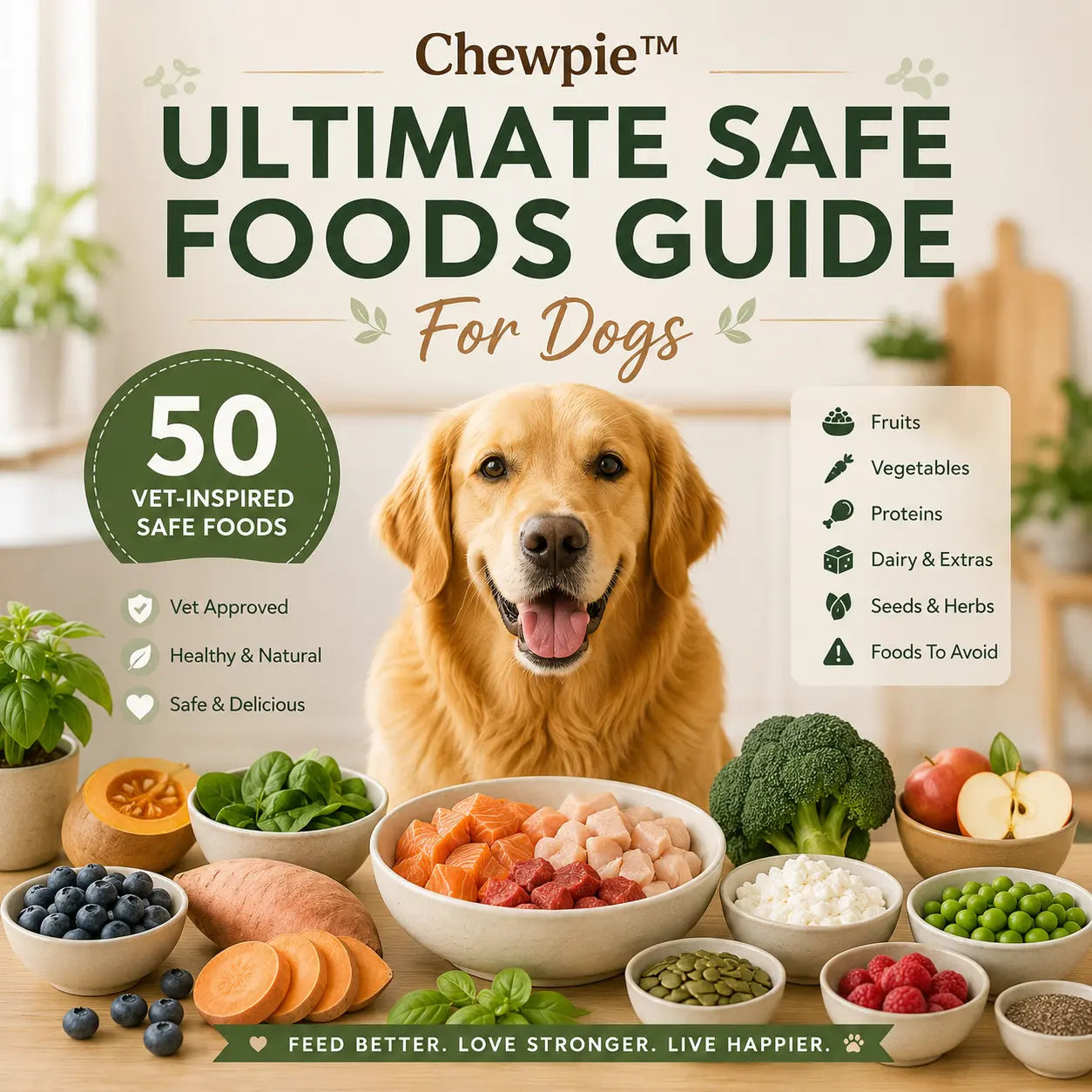 Chewpie™ Ultimate Safe Foods Guide For Dogs
