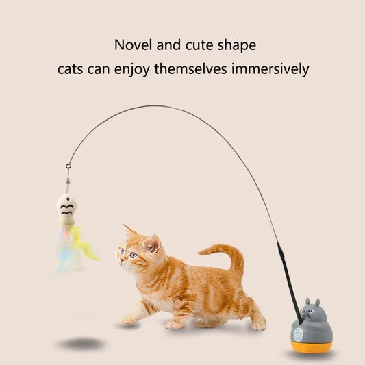 Cat Toys interactive Sucker Feather with Bell Cat Stick Toy for Kitten Playing Teaser Wand Toy Cat Supplies
