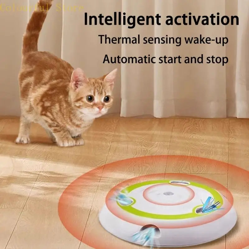 Nteractive Cat Toys with Automatic Feather Mice & No Touch Sensor Required