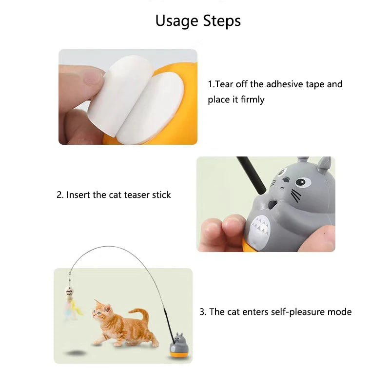 Cat Toys interactive Sucker Feather with Bell Cat Stick Toy for Kitten Playing Teaser Wand Toy Cat Supplies