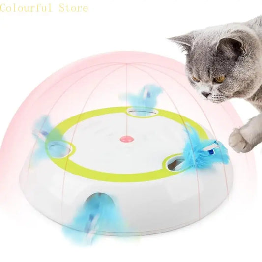 Nteractive Cat Toys with Automatic Feather Mice & No Touch Sensor Required