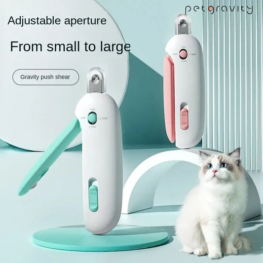Professional Pet Nail Clippers with Adjustable Hole, Avoid Over-Cutting