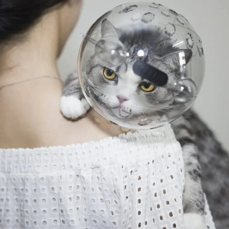 Cat head protection ball, pet grooming accessories, breathable mask, swimming helmet, cat supplies