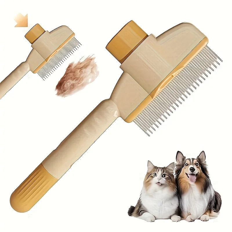 Dogs & Cats Hair Knot Comb To Remove Floating Hair Brush Cat Grooming Pet Self-cleaning Comb, Dog Grooming Comb