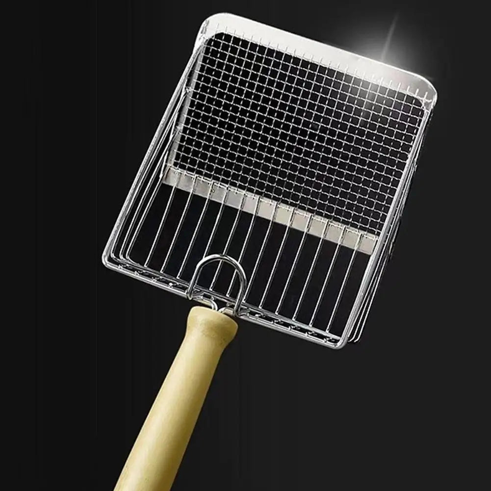 Cat Litter Shovel Stainless Steel Wooden Handle Easy To Rust Washable Kitten Litter Scoop Cats Toilet Cleaning Shovel Tool