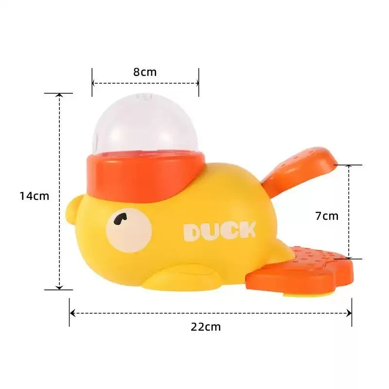 2 in 1 Cat Interactive Toys Automatic Dog Puzzle Feeder Food Treat Dispenser Duck Design Anti-slip Pet Feeder for Dog Training