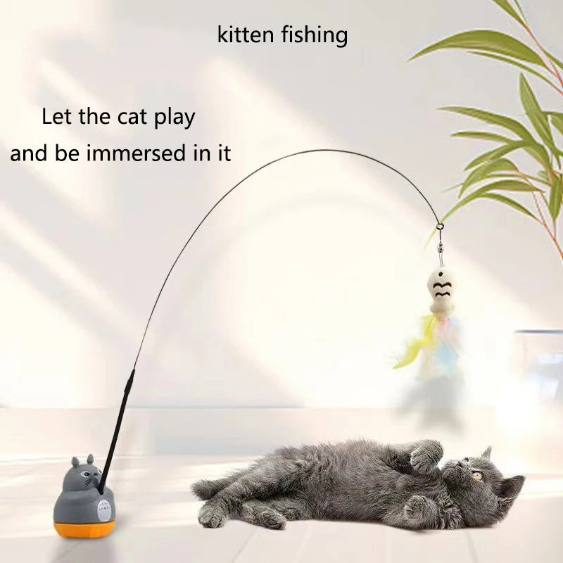 Cat Toys interactive Sucker Feather with Bell Cat Stick Toy for Kitten Playing Teaser Wand Toy Cat Supplies