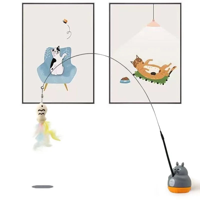 Cat Toys interactive Sucker Feather with Bell Cat Stick Toy for Kitten Playing Teaser Wand Toy Cat Supplies