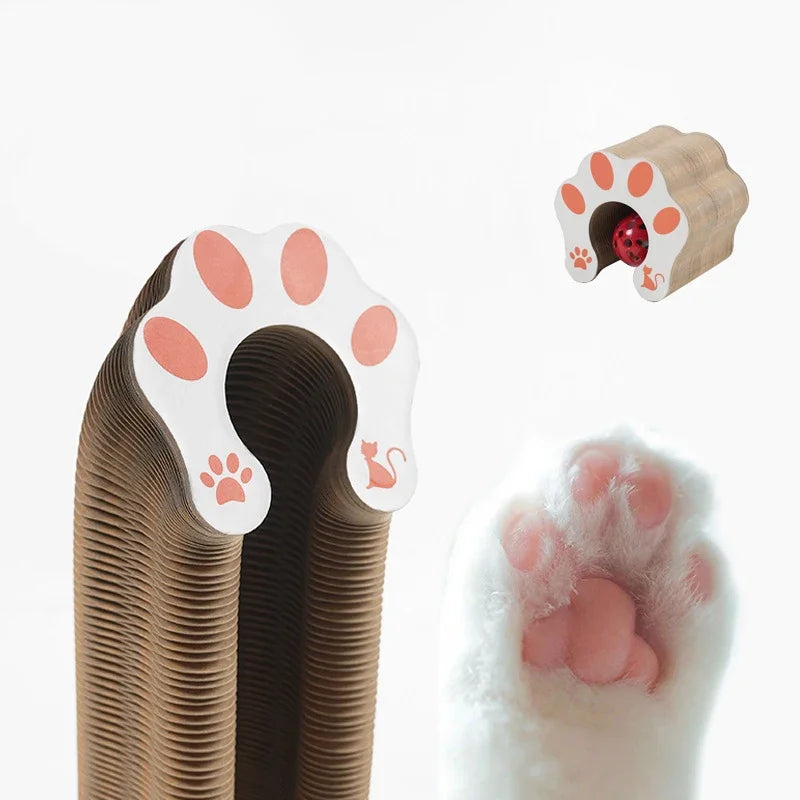 Foldable Cat Scratching Board with Ball Track
