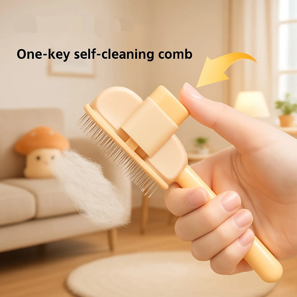 Dogs & Cats Hair Knot Comb To Remove Floating Hair Brush Cat Grooming Pet Self-cleaning Comb, Dog Grooming Comb