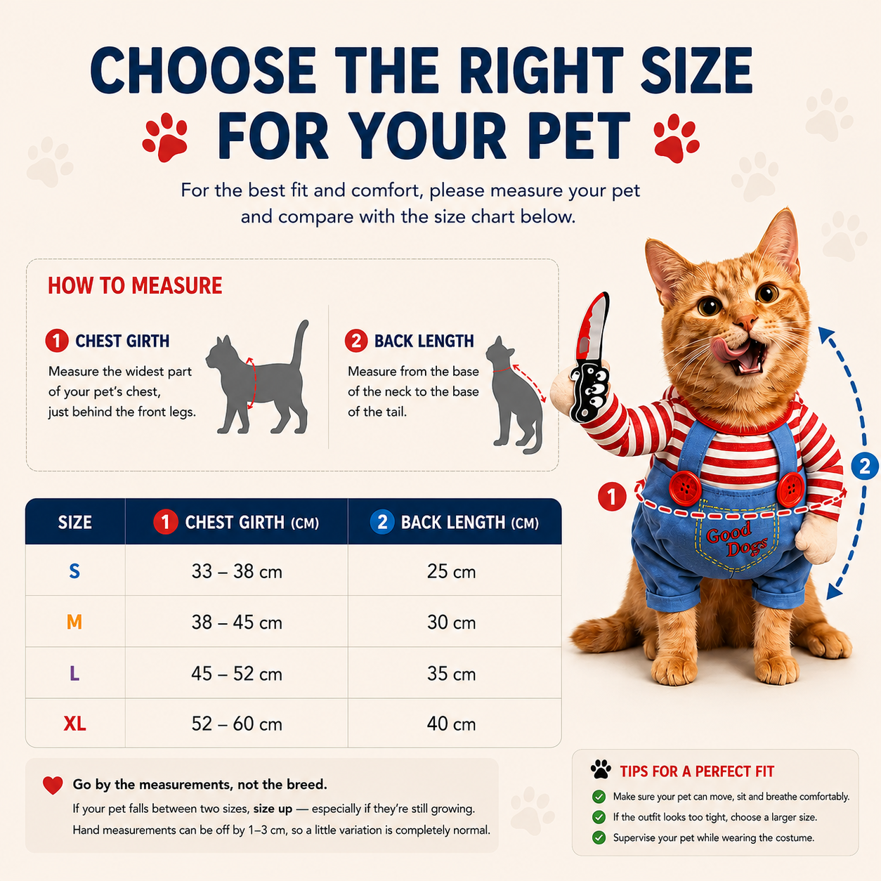 Scary Doll Pet Costume - Chewpie