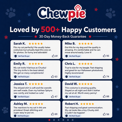 Scary Doll Pet Costume - Chewpie